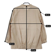 fog linen work リネン リトアニア製 ジャケット ブルゾン ライトベージュ レディース フォグリネンワーク【中古】5-0412M△