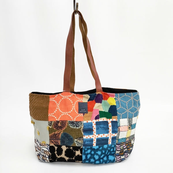 mina perhonen piece bag ピースバッグ パッチワーク トートバッグ 多色 レディース ミナペルホネン【中古】5-0808G◎