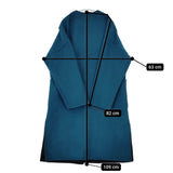 Demi-Luxe BEAMS 新品 ロング丈 クルーネック リバーコート 定価61600円 64-19-0176-286 ウール コート 23AW ブルーグリーン ブラック レディース デミルクス ビームス【中古】5-1104T△