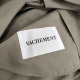 VACHEMENT ヴァシュモン シェルタフタ フード付き トレンチコート トレンチコート カーキ レディース【中古】5-0408M♪