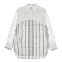 TODAYFUL Layered Stripe Shirts 定価22000円 12410405 長袖シャツ 22000 ベージュ ホワイト レディース トゥデイフル【中古】5-0511M♪