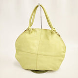 POMTATA 未使用品 ENVAN TATE TOTE ポーチセット 121-3405 牛革 レザー トートバッグ イエロー レディース ポンタタ【中古】5-0618G∞