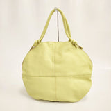 POMTATA 未使用品 ENVAN TATE TOTE ポーチセット 121-3405 牛革 レザー トートバッグ イエロー レディース ポンタタ【中古】5-0618G∞