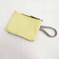 POMTATA 未使用品 ENVAN TATE TOTE ポーチセット 121-3405 牛革 レザー トートバッグ イエロー レディース ポンタタ【中古】5-0618G∞