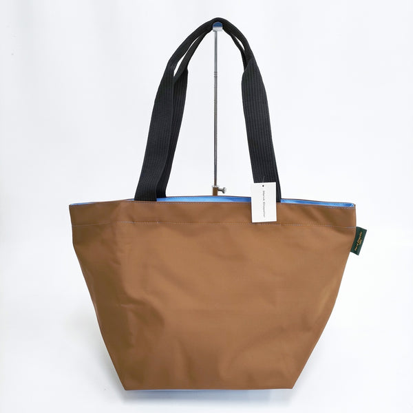 Herve Chapelier 新品 925N ナイロン舟型ショルダーL シャモワ×ミョゾティス トートバッグ ブラウン ミズイロ レディース エルベ・シャプリエ【中古】5-0409G◎