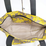 Herve Chapelier 新品 925F ナイロン舟型ショルダーL アラベスク マスティック×ゴールド トートバッグ ベージュ イエロー レディース エルベ・シャプリエ【中古】5-0409G◎