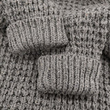 45R/45rpm ワッフルウール紡のビッグセーター 定価42900円 ニット グレー レディース フォーティーファイブアールピーエム【中古】5-0513M♪