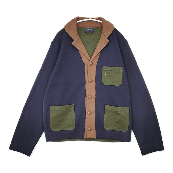 45R/45rpm 81080013 度詰USモーの908ニットソーカーディガン 定価41800円 ウール100％ カーディガン ネイビー カーキ レディース フォーティーファイブアールピーエム【中古】5-1104T△