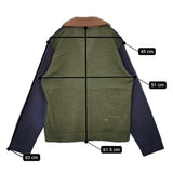 45R/45rpm 81080013 度詰USモーの908ニットソーカーディガン 定価41800円 ウール100％ カーディガン ネイビー カーキ レディース フォーティーファイブアールピーエム【中古】5-1104T△