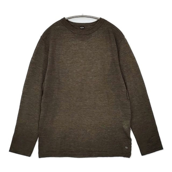 45R/45rpm ウール天竺のニットTシャツ 定価25300円 セーター ニット カーキ レディース フォーティーファイブアールピーエム【中古】5-0913T∞
