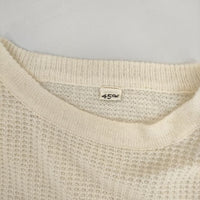 45R/45rpm カシミヤワッフルT-SHIRT サイズ3 定価37400円 セーター ニット アイボリー レディース フォーティーファイブアールピーエム【中古】5-0913T∞