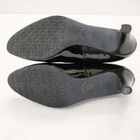 pitti エナメル 23.5EE ヒール パンプス ブラック レディース ピッティ【中古】5-0717G◎