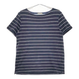 MARGARET HOWELL 579-7166054 コットンリネン ボーダー 半袖Ｔシャツ カットソー ネイビー メンズ マーガレットハウエル【中古】5-0609S∞