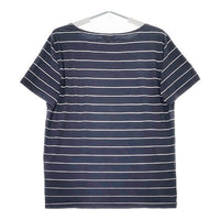 MARGARET HOWELL 579-7166054 コットンリネン ボーダー 半袖Ｔシャツ カットソー ネイビー メンズ マーガレットハウエル【中古】5-0609S∞