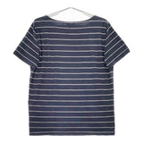 MARGARET HOWELL 579-7166054 コットンリネン ボーダー 半袖Ｔシャツ カットソー ネイビー メンズ マーガレットハウエル【中古】5-0609S∞