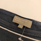 MARGARET HOWELL 579-7166054 コットンリネン ボーダー 半袖Ｔシャツ カットソー ネイビー メンズ マーガレットハウエル【中古】5-0609S∞