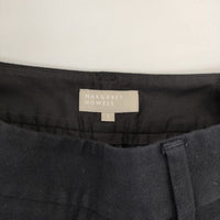 MARGARET HOWELL 578-7243006 ウールコットン センタープレススラックス パンツ ネイビー レディース マーガレットハウエル【中古】5-0922T∞