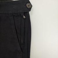 MARGARET HOWELL 578-7243006 ウールコットン センタープレススラックス パンツ ネイビー レディース マーガレットハウエル【中古】5-0922T∞
