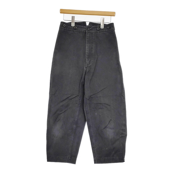 MHL. WASHED COMPACT COTTON TROUSERS 595-2143502 定価28600円 サイズ2 パンツ 22SS ブラック レディース エムエイチエル【中古】5-0513M♪