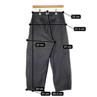 MHL. WASHED COMPACT COTTON TROUSERS 595-2143502 定価28600円 サイズ2 パンツ 22SS ブラック レディース エムエイチエル【中古】5-0513M♪
