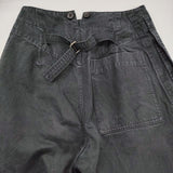 MHL. WASHED COMPACT COTTON TROUSERS 595-2143502 定価28600円 サイズ2 パンツ 22SS ブラック レディース エムエイチエル【中古】5-0513M♪