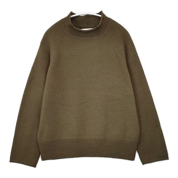 MHL. 595-0263505 FELTED ROUGH WOOL セーター ニット 20AW カーキ レディース エムエイチエル【中古】5-0913T∞