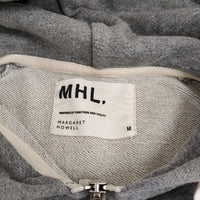 MHL. 596-6166502 サイズM スウェット ジップアップ パーカー グレー メンズ エムエイチエル【中古】5-0422M♪
