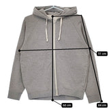 MHL. 596-6166502 サイズM スウェット ジップアップ パーカー グレー メンズ エムエイチエル【中古】5-0422M♪