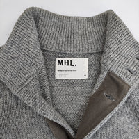 MHL. 579-260055 ウール ハイネック サイズM セーター ニット グレー メンズ エムエイチエル【中古】5-0928T△