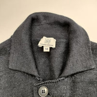 Mauro Grifoni イタリア製 コットンリネン カーディガン ネイビー レディース マウログリフォーニ【中古】5-0503M∞