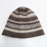 Drystane ドライストーン スコットランド製 シェットランド ニットキャップ ブラウン ベージュ レディース【中古】5-1016T◎