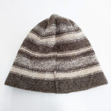 Drystane ドライストーン スコットランド製 シェットランド ニットキャップ ブラウン ベージュ レディース【中古】5-1016T◎