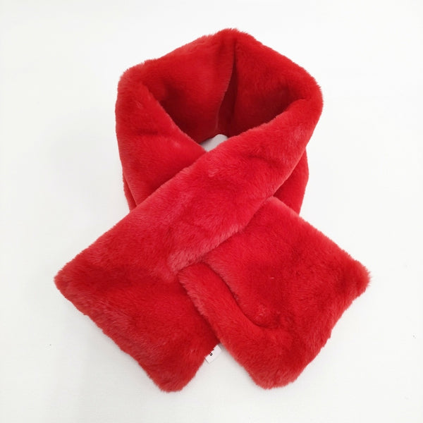 Ray Beams フェイクファーティペット マフラー レッド レディース レイビームス【中古】5-1016T◎