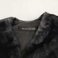 mizuiro-ind イミテーションファーショートベスト ベスト 24AW ブラック レディース ミズイロインド【中古】5-0315T♪