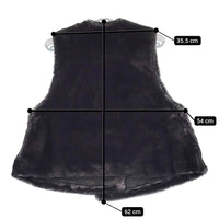 mizuiro-ind イミテーションファーショートベスト ベスト 24AW ブラック レディース ミズイロインド【中古】5-0315T♪