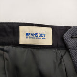 BEAMS BOY ヘリンボーンツイルスラックス サイズ1 定価18480円 パンツ 24AW チャコールグレー レディース ビームスボーイ【中古】5-0315T♪