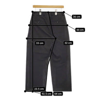 YAECA CONTEMPO 04610 サイズM 2WAYパンツ ストレート パンツ チャコールグレー レディース ヤエカ【中古】5-0513M♪