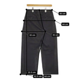 YAECA CONTEMPO 04610 サイズM 2WAYパンツ ストレート パンツ チャコールグレー レディース ヤエカ【中古】5-0513M♪