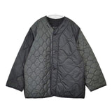 BEAMS BOY リップストップ サーモライト 2トーン ライナー 定価17600円 ナイロン 中綿 ジャケット 21AW チャコールグレー レディース ビームスボーイ【中古】5-0913T∞