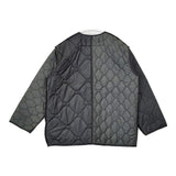 BEAMS BOY リップストップ サーモライト 2トーン ライナー 定価17600円 ナイロン 中綿 ジャケット 21AW チャコールグレー レディース ビームスボーイ【中古】5-0913T∞