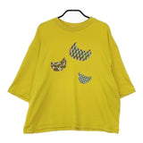 mina perhonen abs8854 anone-anone サイズM 五分袖 Ｔシャツ カットソー イエロー レディース ミナペルホネン【中古】5-0503M∞
