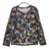 mina perhonen sa8698 piazza サイズ36 コットンカシミヤ 長袖Ｔシャツ カットソー ロンＴ マルチカラー レディース ミナペルホネン【中古】5-0503M∞
