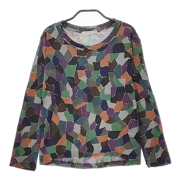mina perhonen sa8698 piazza サイズ36 コットンカシミヤ 長袖Ｔシャツ カットソー ロンＴ マルチカラー レディース ミナペルホネン【中古】5-0503M∞