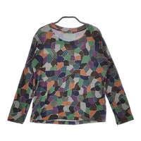 mina perhonen sa8698 piazza サイズ36 コットンカシミヤ 長袖Ｔシャツ カットソー ロンＴ マルチカラー レディース ミナペルホネン【中古】5-0503M∞