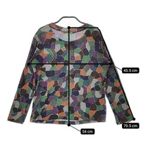 mina perhonen sa8698 piazza サイズ36 コットンカシミヤ 長袖Ｔシャツ カットソー ロンＴ マルチカラー レディース ミナペルホネン【中古】5-0503M∞