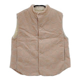 mina perhonen aba2055p tambourine キッズサイズ 140/10Y 中綿 刺繍 ベスト ピンクベージュ レディース ミナペルホネン【中古】5-1101T∞