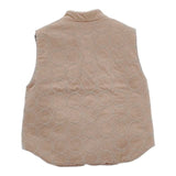 mina perhonen aba2055p tambourine キッズサイズ 140/10Y 中綿 刺繍 ベスト ピンクベージュ レディース ミナペルホネン【中古】5-1101T∞