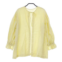 nest Robe 01221-1137 リネン バックネックリボン2way ブラウス シャツ 22SS イエロー レディース ネストローブ【中古】5-0503M∞