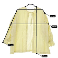 nest Robe 01221-1137 リネン バックネックリボン2way ブラウス シャツ 22SS イエロー レディース ネストローブ【中古】5-0503M∞