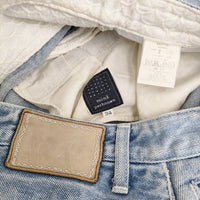 mina perhonen ma4115 always ダメージ加工 サイズ34 デニムパンツ ライトブルー レディース ミナペルホネン【中古】5-0511G♪